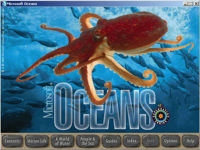 Microsoft Oceans Title Screen (1995)